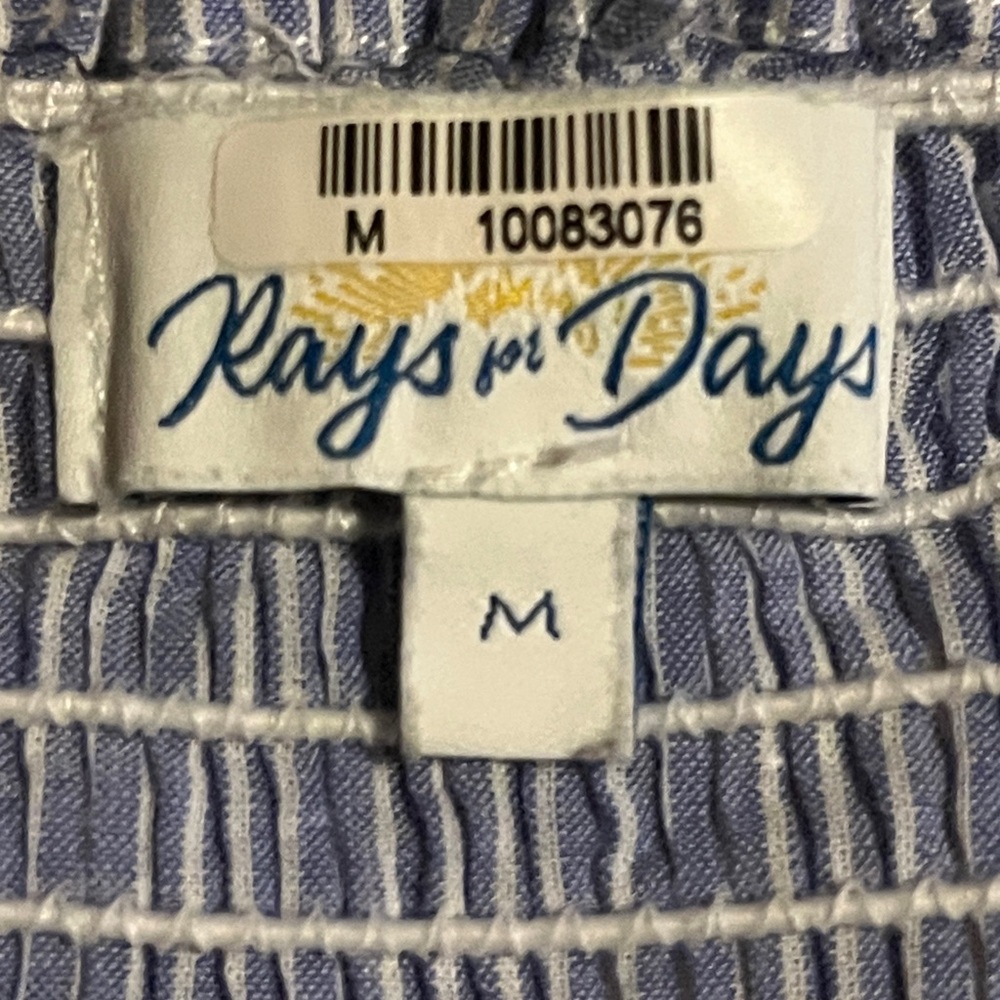 Rays for Days Emma Blue Striped Mini Dress M - Picture 9 of 12